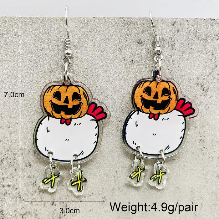 Wholesale  Earrings  Christmas Rooster Acrylic Earrings Holiday Ornaments