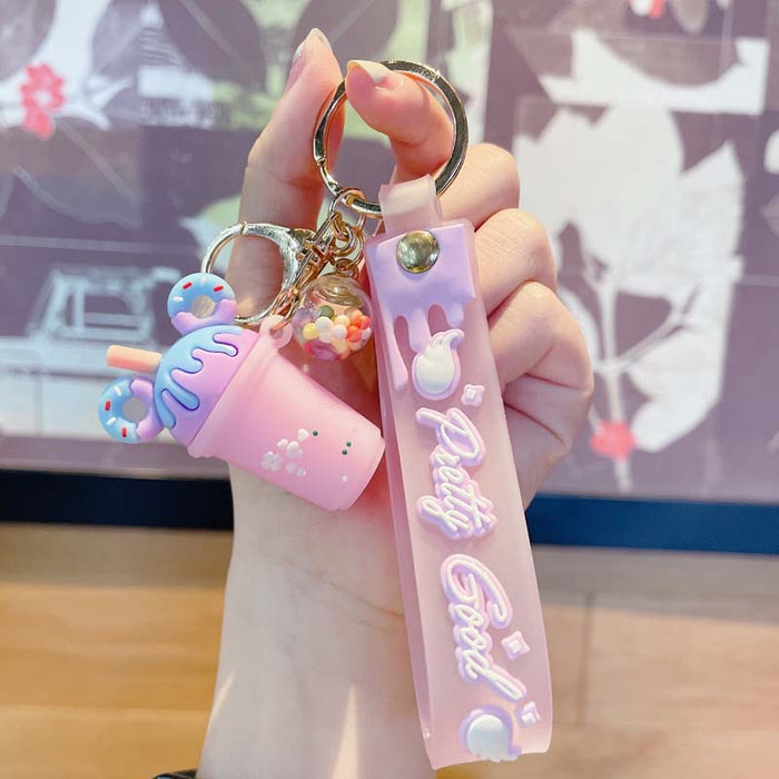 Wholesale Creative ice cream PVC keychains