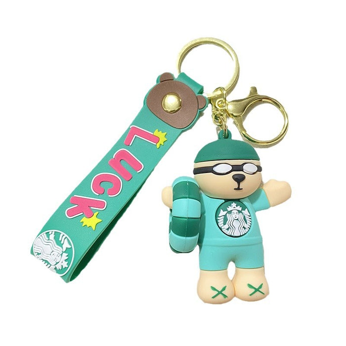 Wholesale Bear Fitness Keychain Bag Pendant Doll