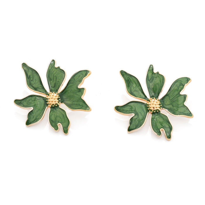 Wholesale Exaggerated geometric irregular light luxury retro flower earrings