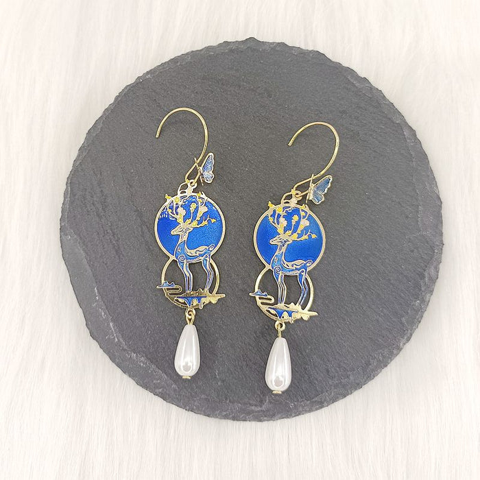 Wholesale Retro Ethnic Deer Earrings JDC-ES-Msy005