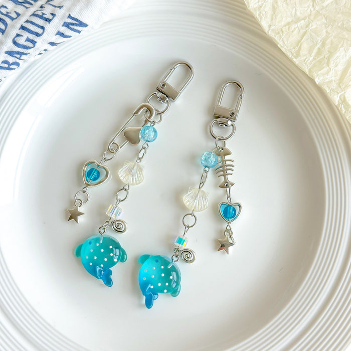 Wholesale Mobile Phone Chain Hand-Beaded Shark Pendant