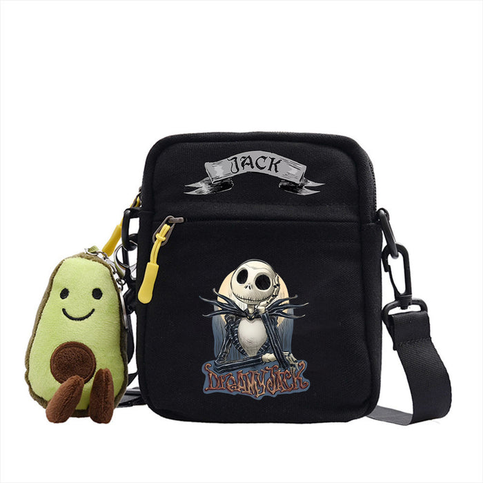 Wholesale Halloween Printed Pattern Canvas Crossbody Shoulder Bag JDC-SD-WuDuomei002