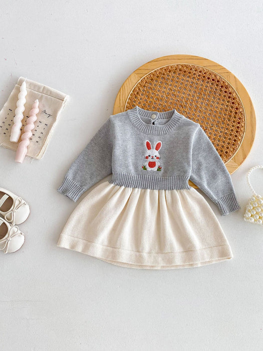 Wholesale Cute Children Knitted Sweater Baby Princess Dress JDC-BC-WeiNiS010