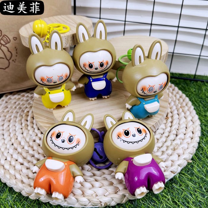 Wholesale Rabbit Head  Face-Changing Doll Keychain Cute Cartoon Doll Toy Couple Bag Pendant Doll Gift
