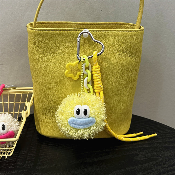 Wholesale Cute cartoon plush toy pendant, keychain, backpack, woven rope