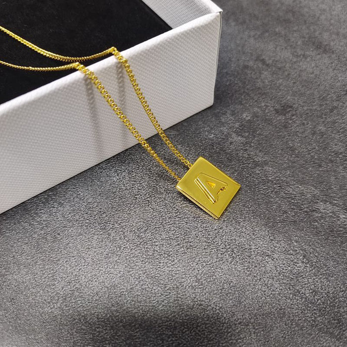 Wholesale Letter necklace gold plated clavicle chain