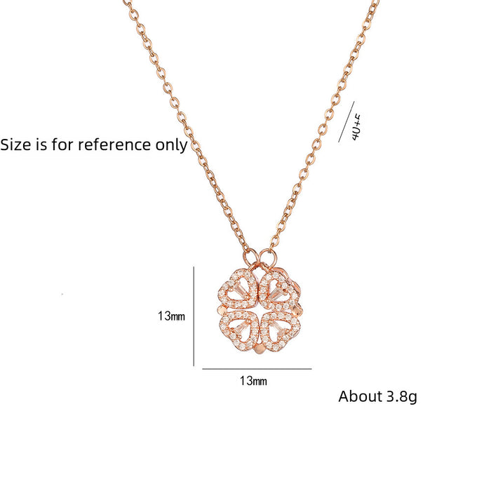 Wholesale New necklace with collarbone chain, a multi wearing heart-shaped diamond studded collarbone chain