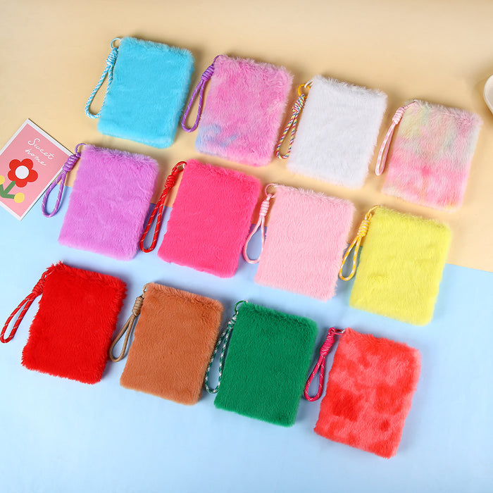 Wholesale Cartoon Plush Notebook Diary for Kids DIY Craft Journal with Colorful Rope MOQ≥2