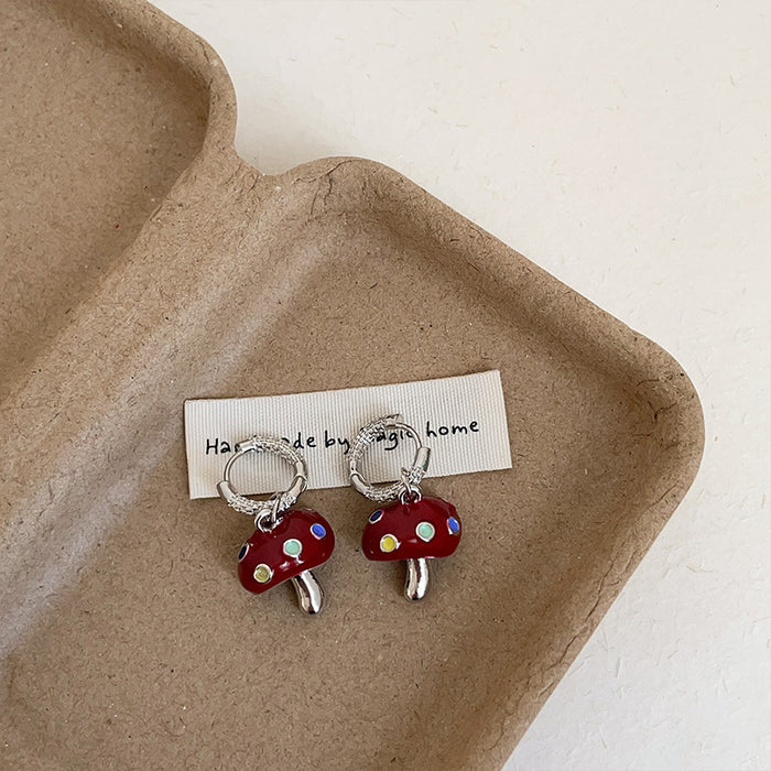 Wholesale Colorful Diamond Red Earrings