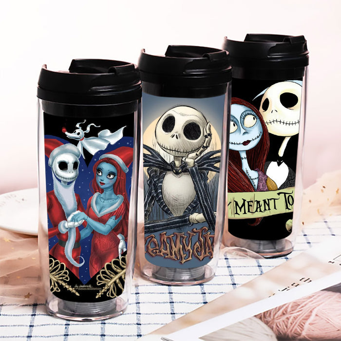 Wholesale Halloween Double Layer Plastic Straw Cup JDC-CUP-WuDuomei002