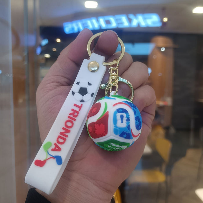 Wholesale Football-Themed Cartoon Car Keychain