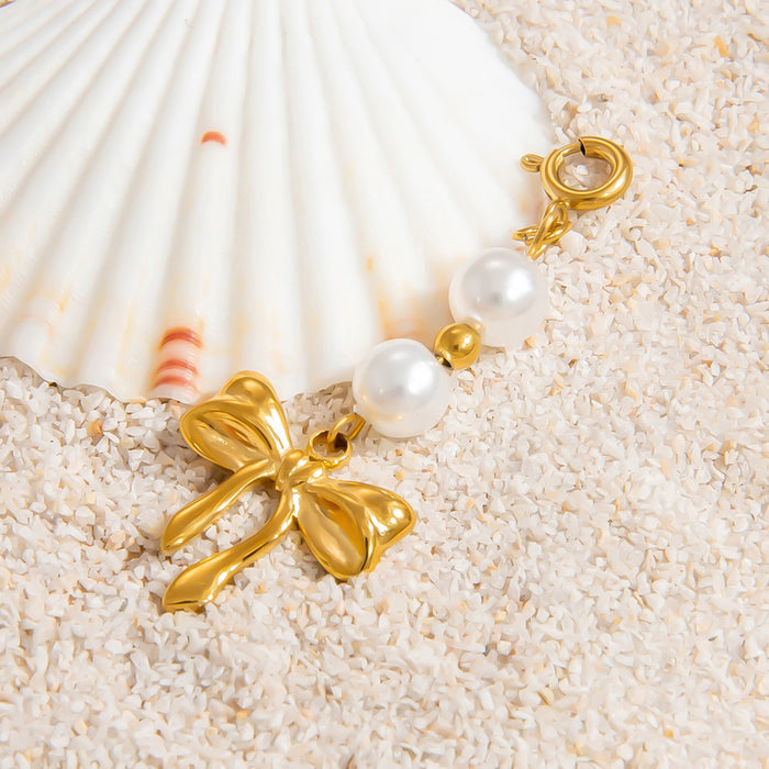 Wholesale Stainless steel bikini buckle ocean style shell rainbow oil drop pendant swimsuit pendant