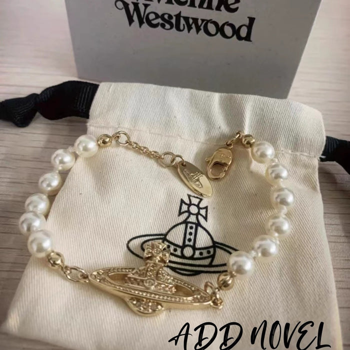 Wholesale Sparkling Diamond Classic Saturn Pearl Bracelet