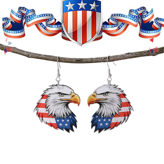 Wholesale Earrings, new national flag, red and white animal earrings, earring decorations, gifts