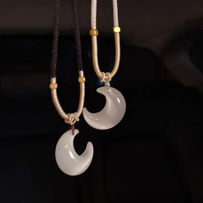 Wholesale Moon necklace woven rope collarbone chain jewelry
