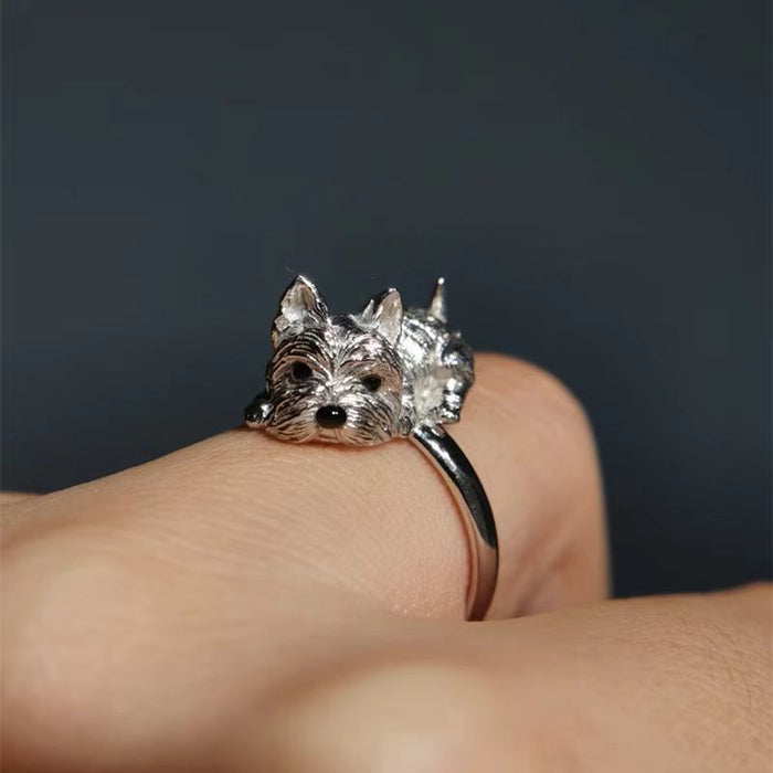 Wholesale Unique and niche design of puppy ring, exquisite gift, index finger ring for women
