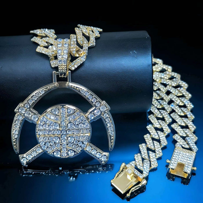 Wholesale Cuban Chain Diamond-Encrusted Necklace