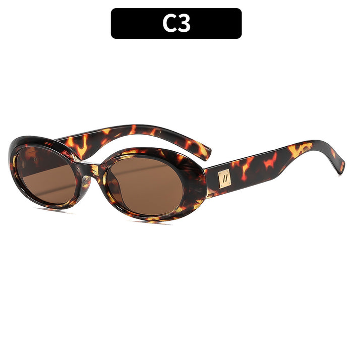 Wholesale Retro Oval Sunglasses for Women Street Photography UV400 Sun Glasses