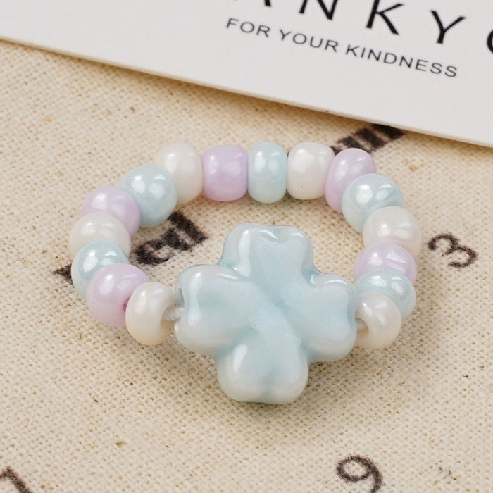 Wholesale New Ceramic Flower Ring Wholesale Student Versatile Handpiece