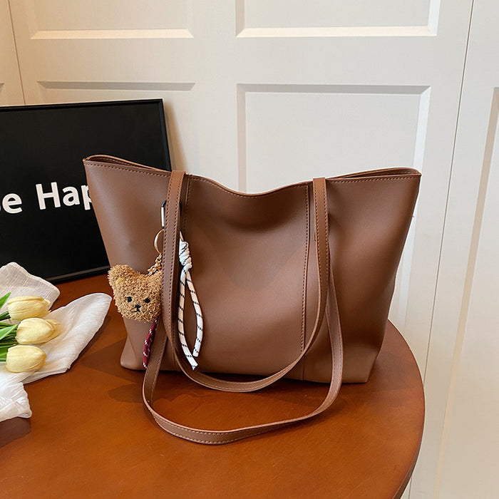 Wholesale Textured underarm bag women' s new simple versatile shoulder bag fashionable large capacity student commuter tote bag