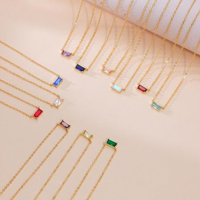 Wholesale Fashionable Geometric Rectangular Zodiac Zircon Necklace Copper Plated True Gold Lock Bone Chain