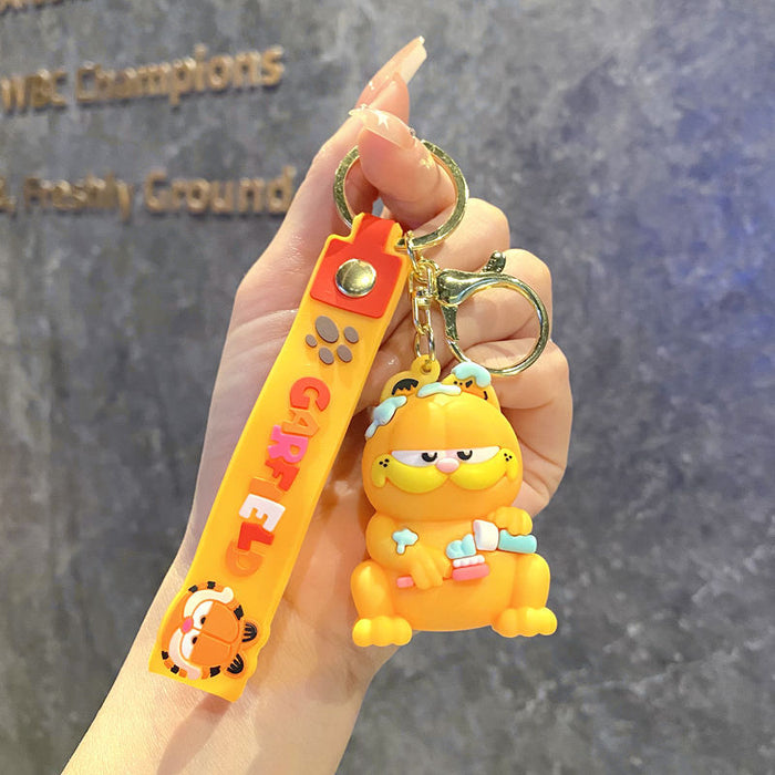 Wholesale Cartoon Silicone Cat Keychain Bag Pendant Ornament