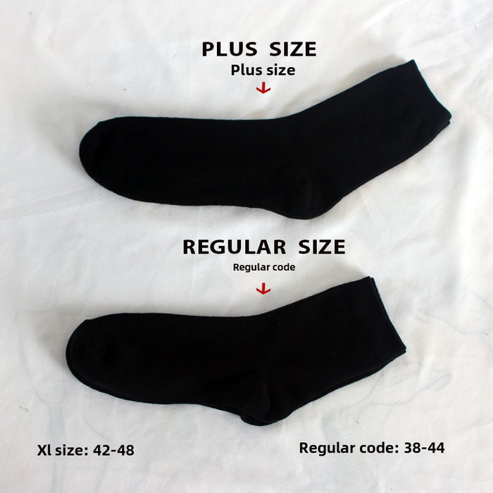 Wholesale Solid color formal socks, casual cotton socks, mid length socks, neutral socks, plus size