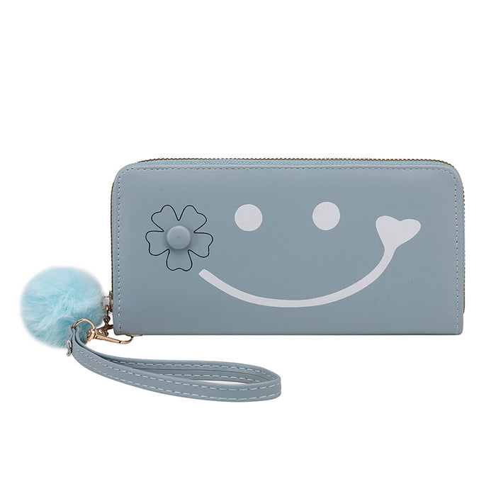 Wholesale Women's Long Coin Purse Fashionable and Simple Cartoon Zipper Wallet Card Bag Multi Slot Wallet JDC-WT-QJR005