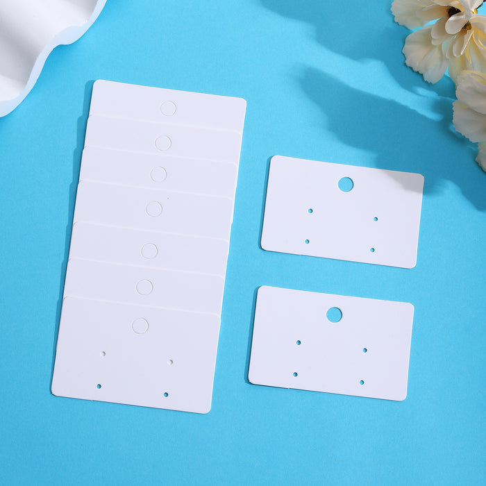 Wholesale Earrings Card Small Ear Stud Blank White Earrings Paper Card  All-match Jewelry Packaging Cardboard
