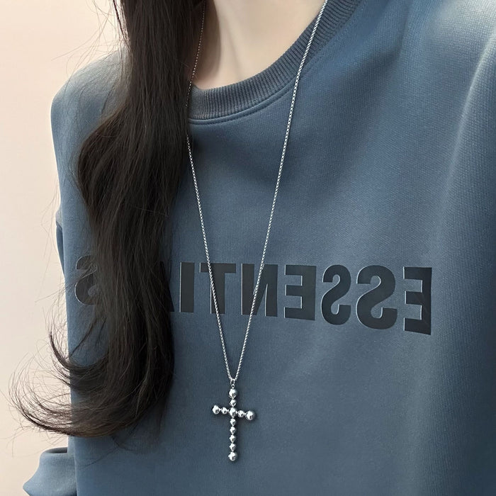 Wholesale Long necklace cross hip-hop pendant titanium steel casual jewelry accessories