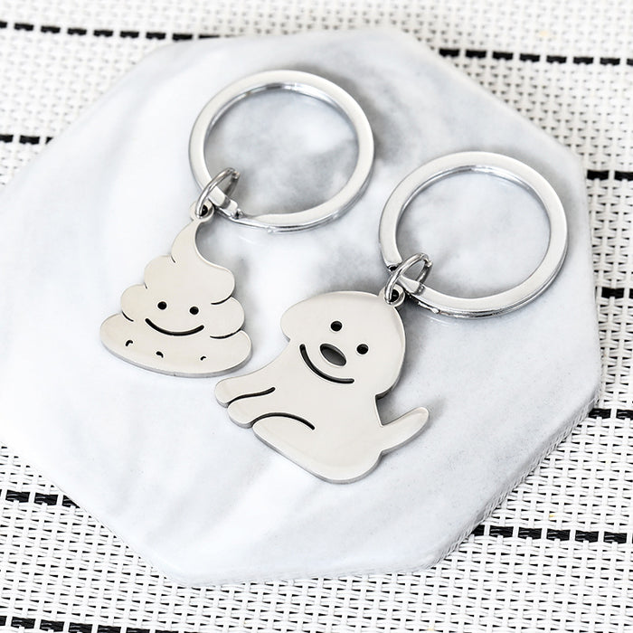 Wholesale Dog Funny Can Love Stainless Steel Keychains JDC-KC-XinJun006