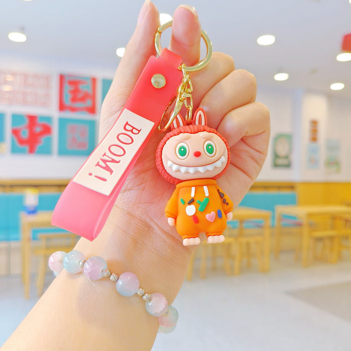 Wholesale Cross-Dressing Cartoon Keychain Cute School Bag Pendant Car Key Chain Doll Machine Gift