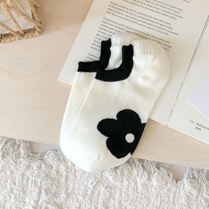 Wholesale Socks Flower Shallow Mouth Ship Socks Trendy Invisible Socks Cotton