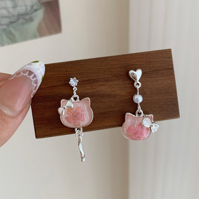 Wholesale Cat Cute Earrings Cartoon Resin Earrings Jewelry