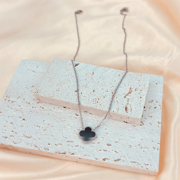 Wholesale Natural Shell Clover Necklace Five Flower Beimu Light Luxury Simple Fashion Stainless Steel Jewelry