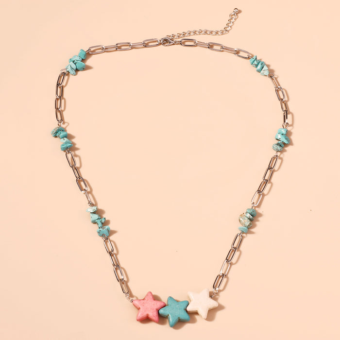 Wholesale five-pointed star pendant Joker personality simple star necklace