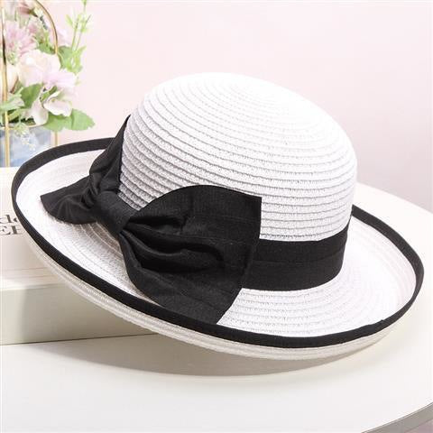 Wholesale Curled edge elegant bow fisherman hat for travel, sun protection and sunshade hat