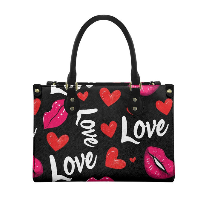 Wholesale Valentine's Day Gift Printed Hand Bag Black Bottom Crossbody Bag Love Handbag Shoulder Bag