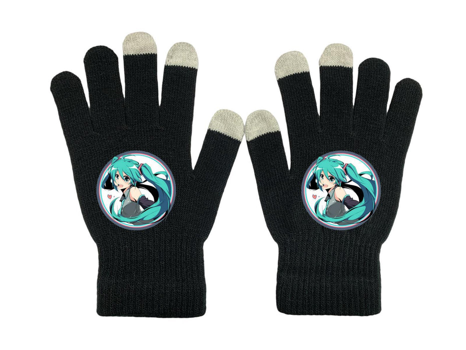 Wholesale Autumn and winter cold-resistant touchscreen full-finger windproof cycling knit gloves