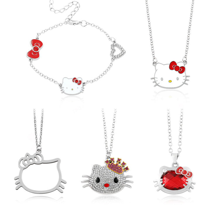 Wholesale Layer Enamel Glaze Teacup Alloy Earrings Love Necklace JDC-NE-BS011