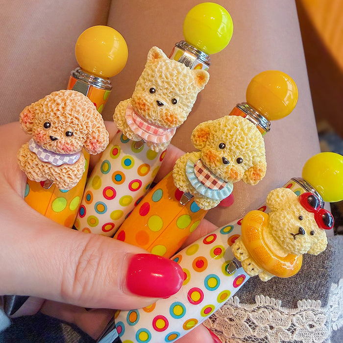 Wholesale Cute cartoon puppy push-button ballpoint pen