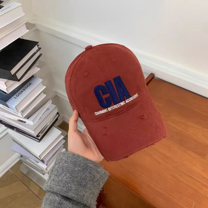 Wholesale Retro washed baseball cap, vintage denim sun hat, versatile casual sunshade duckbill cap