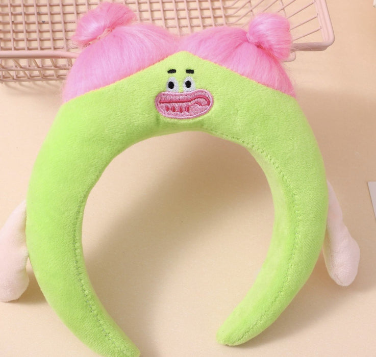 Wholesale Long Hair Weird Plush Ugly Doll Big Headband Funny Cute Ear Headband Hair Accessories JDC-HD-Shuy007