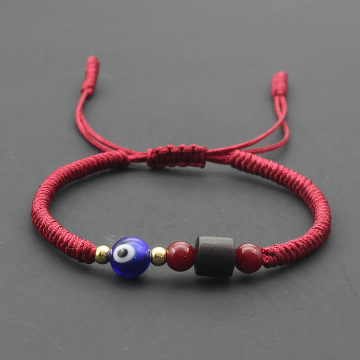 Wholesale Turkey Blue Eyes Bracelet Diamond Knot Red Rope Bracelet Ethnic Red Hand Rope