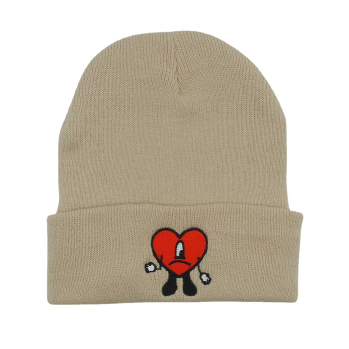 Wholesale Autumn and Winter Acrylic Cartoon Embroidery Knitted Beanie JDC-FH-PeiN018