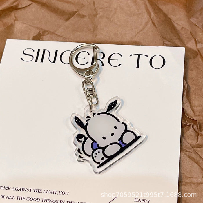 Wholesale acrylic double-sided double-layer key chain cute small ornaments