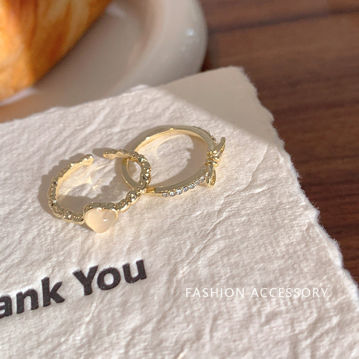 Wholesale Personalized love ring, niche bow, adjustable index finger ring, ring