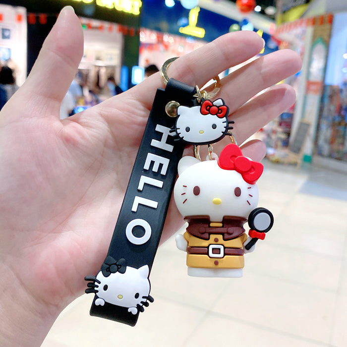 Wholesale Creative keychain cartoon car keychain book bag decoration