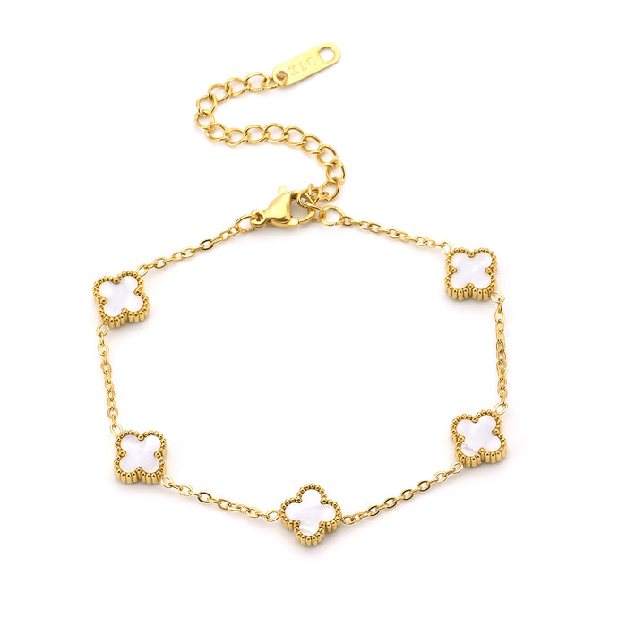 Wholesale Clover Bracelet 9mm Small Titanium Steel Women's Fashion Clover